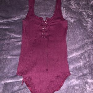 American eagle lace up bodysuit